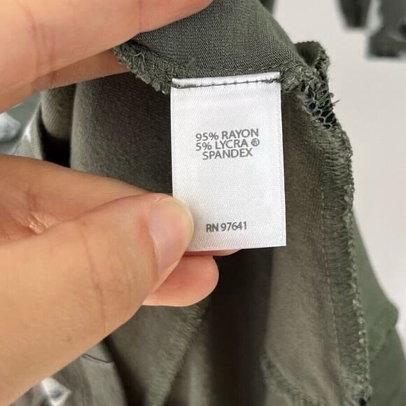 J. Jill Green A-Line Dress with 3/4 Sleeves and Crew Neck - Picture 5 of 6